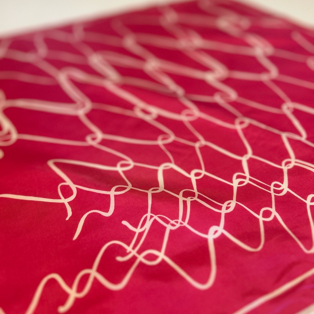 CVintage Pink Scribble Scarf